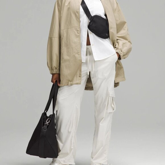 lululemon Coaches Jacket Lightweight Oversized-Fit Women Small Compass Khaki - Picture 1 of 8